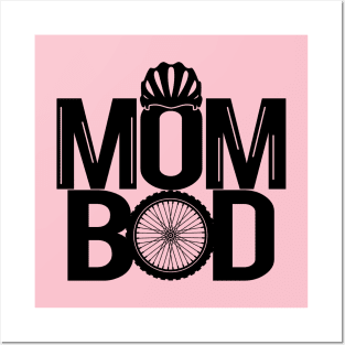 Cyclist Mom Bod Cycling Bicycle Mothers Best Mom Gift For Biking Moms Posters and Art